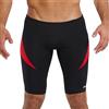 TYR Costume da Bagno da Uomo Hexa Curve Splice Jammer, Nero/Rosso, 38