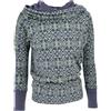 GURU SHOP Guru-Shop, Camicia Lunga Sciolta in Cotone Organico, Camicia Boho con Cappuccio a Scialle, Nero, Dimensione