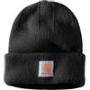 Carhartt Berretto in Maglia a Coste Fascia Invernale, Nero, Taglia Unica Donna