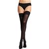 Wolford Velvet de Luxe 50 Stay-Up Calzamaglia, 50 DEN, Nero, M Donna