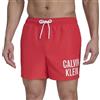 Calvin Klein Costume da Bagno da Uomo Volley Quick Dry Lightweight Swim Trunk, Rosso/Escursione, Tinta Unita (Getaway Solids), XXL