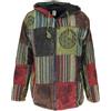 GURU SHOP Goa Jacke, Patchwork Sweatshirt Jacke - grün/bunt Uomo Felpa jogging multicolore XL