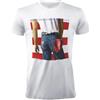 Merch Traffic T-Shirt Vintage Uomo Born in USA - Maglia Rock Bianca con Stampa Iconica Anni '80 - T Shirt Uomo Rock Heavy Metal - Shirt Donna Adulto Ragazzo