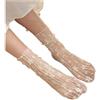 DSFIHJO 2 paia di calzini da donna traspiranti, trasparenti, in pizzo floreale, a rete, morbidi e divertenti(Beige)