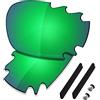 SAUCER Lenti di ricambio di alta qualità e kit in gomma per giacca da corsa ventilata Oakley Jawbone | Jawbone Vented Racing Jacket Low Bridge Fit Occhiali da sole ad alta definizione - Verde giada