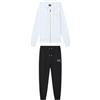 EA7 Emporio Armani Tuta Donna Evolution in jersey di misto viscosa stretch con cappuccio 8NTV51TJ9RZ (IT, Testo, S, Regular, Regular, Bianco Nero)