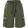 GURU SHOP Guru-Shop, Pantaloncini Etno Yoga in Stile Goastyle, Oliva, Cotone, Dimensione Indumenti:S (46), Pantaloni
