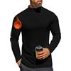 Ekouaer Maglia Termiche da Uomo Invernale Biancheria Intimo Termica a Maniche Lunghe a Collo Alto Nero XXL