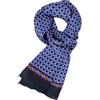 UK_Stone - Foulard da uomo, 100% seta, sciarpa vintage, Motivo ondulato blu scuro, Taglia unica
