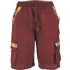 GURU SHOP Guru-Shop, Pantaloncini Etno Yoga in Goastyle, Rosso Vino, Cotone, Dimensione Indumenti:S (46), Pantaloni