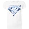 GUESS Donna T-Shirt Manica Corta W6GI11K3026 Cotone Bianco XL
