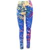 GURU SHOP Unikat Batik - Leggings elasticizzati da donna, colore: verde/viola, blu/beige, 44