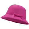 UltraKey Cappello in Feltro da Donna, Cappello a Secchiello, Cappello a Bombetta Vintage Regolabile in Lana Scamosciata con Fiocco