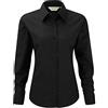 Russell Athletic Russell Collection RU932F - Camicia da donna Oxford a maniche lunghe, Nero , 3XL