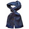 UK_Stone - Foulard in 100% seta, motivo fiori, Paisley, sciarpa da uomo, Fiori vintage #2 blu scuro, Taglia unica