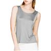 Paradise Silk Canottiera senza maniche da donna, 100% seta Grey S
