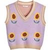 Hyipels Y2K - Gilet da donna, senza maniche, stile preppy, lavorato a maglia, per ragazza