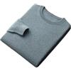 OWEIEYEU Maglione senza cuciture in 100% lana merino da uomo maglione girocollo maglione senza cuciture tinta unita maglione di base