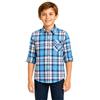 Bienzoe Ragazzi Cotone Plaid Roll Up Camicie