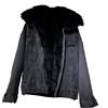 XUETON Giubbotti in denim da donna senza cappuccio, con fodera in pile, caldo inverno, con colletto in pelliccia sintetica, taglie forti, parka, giacche in jeans, taglia S-2XL, Nero , XL