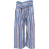GURU SHOP Pantaloni da pescatore thailandesi in tessuto a righe in cotone fine, pantaloni avvolgenti, pantaloni da yoga da uomo/donna, multicolore, taglia: taglia unica, pantaloni da pesca e pantaloni