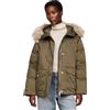 Tommy Hilfiger Donna Parka Padded Parka With Fur con Chiusura con Bottoni, Multicolore (Army Green), XL