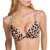 Victoria's Secret Reggiseno Push Up con Spalline Lucide, Reggiseni per Donne (32A-38DDD), Leopardati, 2B