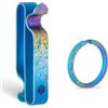 KeyUnity Clip decorativo in titanio KM00, Doppio Gancio Portachiavi per Abbigliamento da Donna e Ragazze, Accessori per Borse e Abiti (KM00RG)