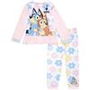 BlueY Pigiama Bluey e set di pigiami per ragazze con Bingo | Pigiama in cotone per ragazze con top arricciato | Merchandising ufficiale, rosa, 4-5 Years