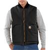Carhartt Gilet Imbottito, Collo A Costine, Vestibilità Comoda, In Tela Firm Duck, Uomo, Nero, L