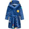 NautySaurs, Vestaglia in flanella morbida e pile, Accappatoio per bambini e bambine, unisex, per bambini 1-12 anni, 3-4 Years