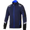 Sparco Felpa da Lavoro Alabama Tech Full Zip Uomo. Felpa tecnica con rinforzi anti-abrasione in cotone/poliestere 260g/m²con dettagli riflettenti per cantiere e officina Blu-Azzurro XXL
