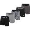 Volcom Boxer da Uomo, Confezione da 5 Boxer in Poliestere Spandex, Nero/Grigio/Nero-Bianco/Nero/Grigio, Large