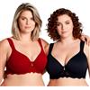 Curve Muse Reggiseno Ferretto Leggermente imbottito-x2-Nero,Vino-4D