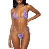 MIYOUJ Bikini da Donna con Perizoma Sexy, in Tinta Unita, Tintura Viola., S