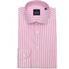 Tina Ferrà Camicia Uomo a Righe Uomo Elegante, Camicia Regular Uomo Manica Lunga in Cotone, Camicia Rigata Collo Francese, Camicia Artigianale Uomo Regalo San Valentino, Camicie Made in Italy