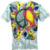 Guru Shop, Maglietta Specchio, Pace Bianco/Colorato, Cotone, Taglia: L, Magliette Stampate