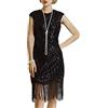 BABEYOND Vestiti Anni 20 Donna con Paillettes e Frange in Rilievo 1920s Abito Vestito Gatsby Donna Anni 20 Vestito Charleston