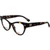 DSQUARED2 Occhiali da donna, Avana Nero, 49
