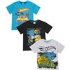 Hot Wheels Confezione da 3 magliette a maniche corte per ragazzi, confezione da 3, abbigliamento ufficiale, multicolore, 8-9 Anni