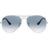 Ray-Ban Aviator, Occhiali da Sole Unisex-Adulto, Argento (003 / 3F), 58 mm, Classico