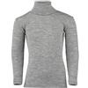 Engel Natur - Maglia intimo a collo alto per bambini, 70% lana vergine organica, 30% seta, certificato GOTS Grigio chiaro melange 12 anni