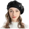 ZLYC Berretto da Donna in Cashmere Reversibile Francese