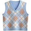 Hyipels Y2K - Gilet da donna, senza maniche, stile preppy, lavorato a maglia, per ragazza