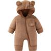 WYTbaby Newborn - Tuta da neve invernale in pile, con cappuccio, per bambini, 0-12 mesi