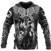 HuazomeeHZM Nordico Viking Tattoo 3D Stampato Donne/Uomini Felpa con Cappuccio con Cappuccio Felpa novità Pullover Maglione Top