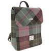 Glen Appin Harris Tweed 'Tummel' Mini Zaino, Col 137 Verde Viola, S
