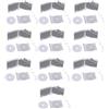 HIOPOIUYT 10 portachiavi in miniatura in acrilico, per gli appassionati di musica, fatti a mano, Box CD Disc Silver L