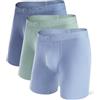 DAVID ARCHY Boxer Uomo in bambù Ultra Morbido, Mutande Boxer Bamboo Comodi, Intimo Maschile ，Traspiranti, 3 Paia