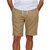 riverso RIVOliver Pantaloncini in lino da uomo, estivi, vestibilità regolare, pantaloni corti, bermuda lunghezza al ginocchio, tinta unita, bianco, blu, navy, beige, nero, verde, S, M, L, XL, XXL,